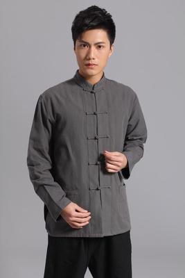 批發純棉老粗布唐裝打底衫居士服練功服禅服