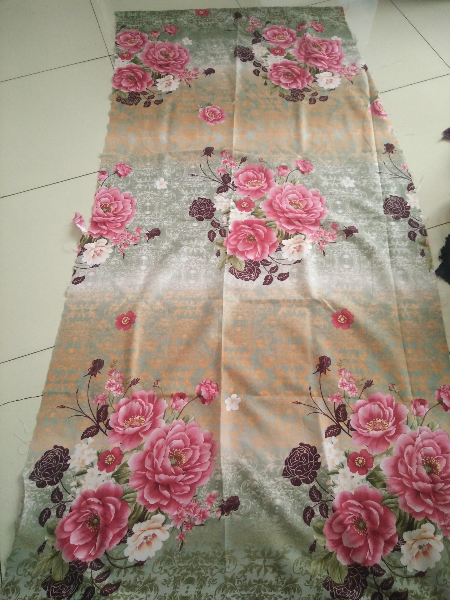 全涤印花布 磨毛布 分散3D印花布家纺面料110g 125g床品布圆网印