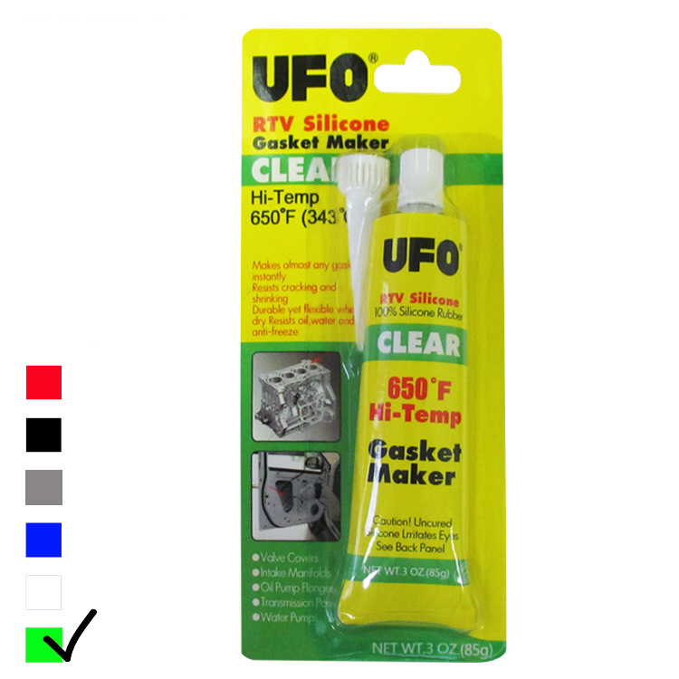 UFO透明中性玻璃胶瓷砖挡水条密封胶门窗密封RTVsilicone耐高温