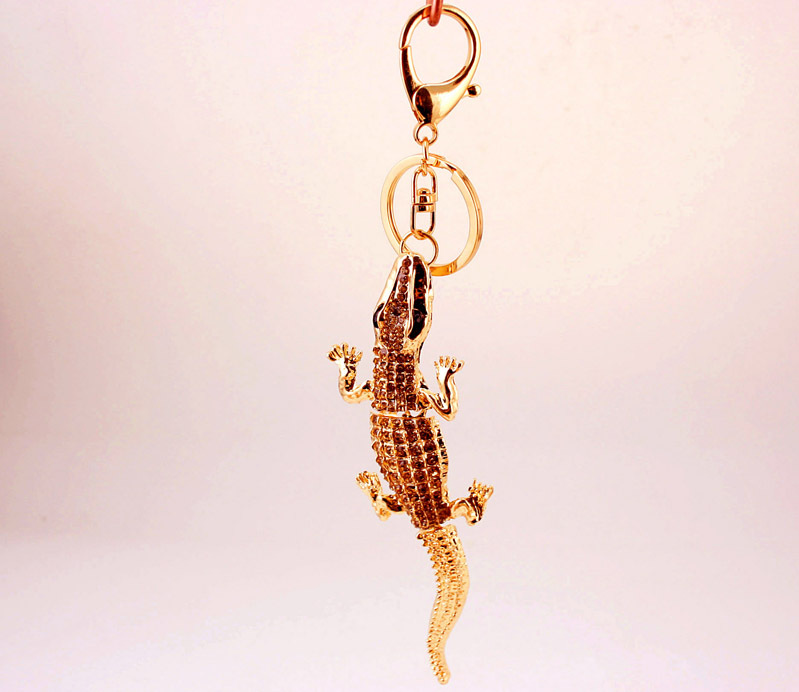 39g Weight Alloy, Metal Material Animal Pattern Unisex Gender  Alloy Alligator Car Keychain 6