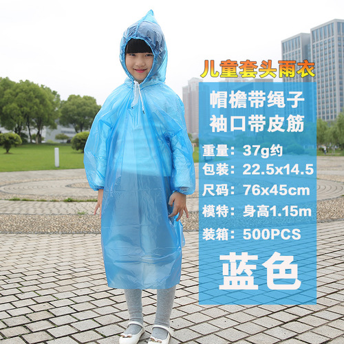 Disposable one-piece playground wholesale travel raincoat for children