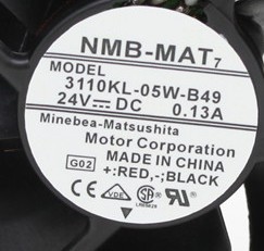 原装NMB 3110KL-05W-B49 8025 8cm 24V 0.13A 停转告警变频器风扇