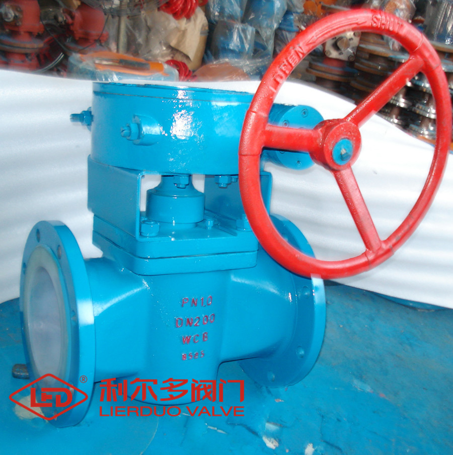 衬氟国标美标旋塞阀 X43F46-150LB 衬氟三通旋塞阀