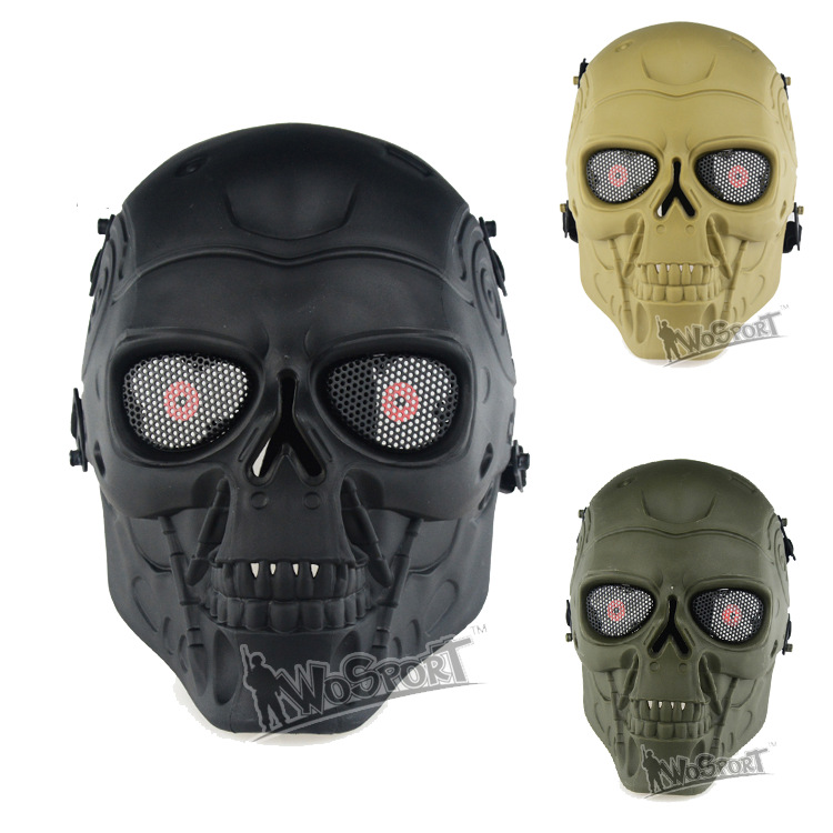 户外CS运动 万圣节恐怖影视 终结者全脸防护面罩骷髅 骑行面具