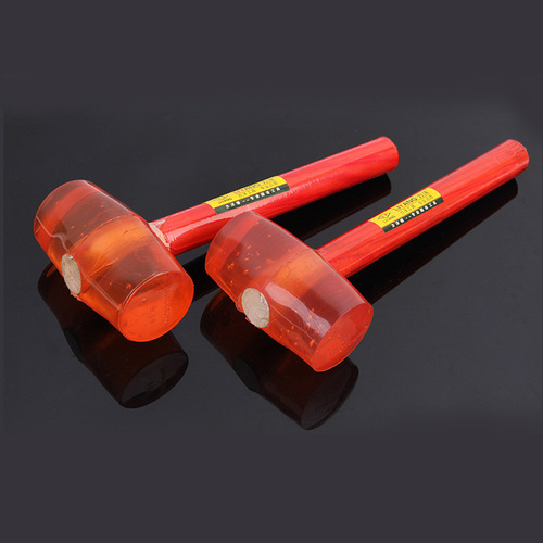 Manufacturer supplies transparent leather hammer, ceramic tile and wood board installation hammer, wooden handle rubber hammer wholesale quality assurance