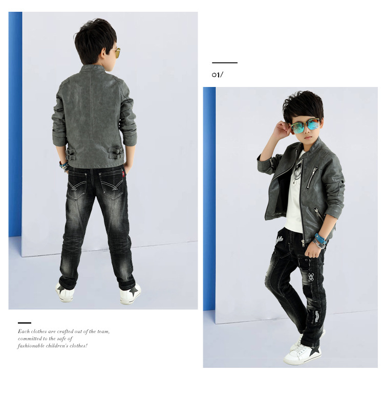 Veste pour garcon en cuir - Ref 2159328 Image 22