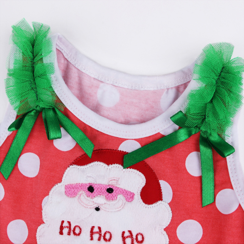 Santa Claus Sleeveless Mesh Princess Dress display picture 5