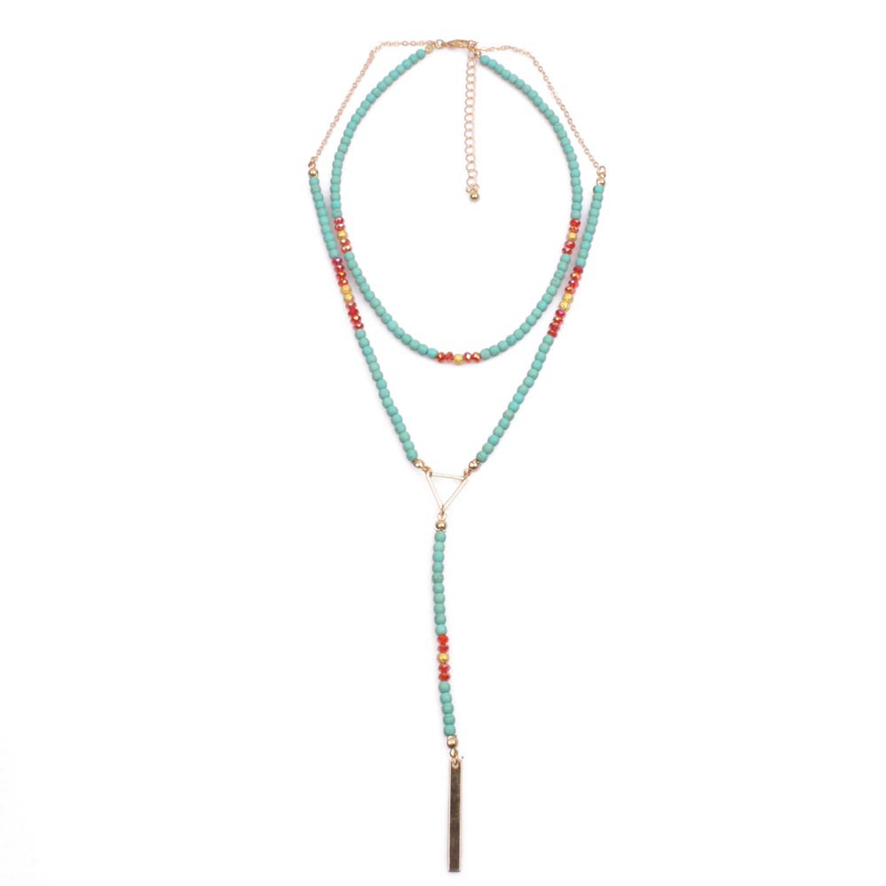 Occident and the United States Turquoisenecklace (blue)NHCT0011-blue