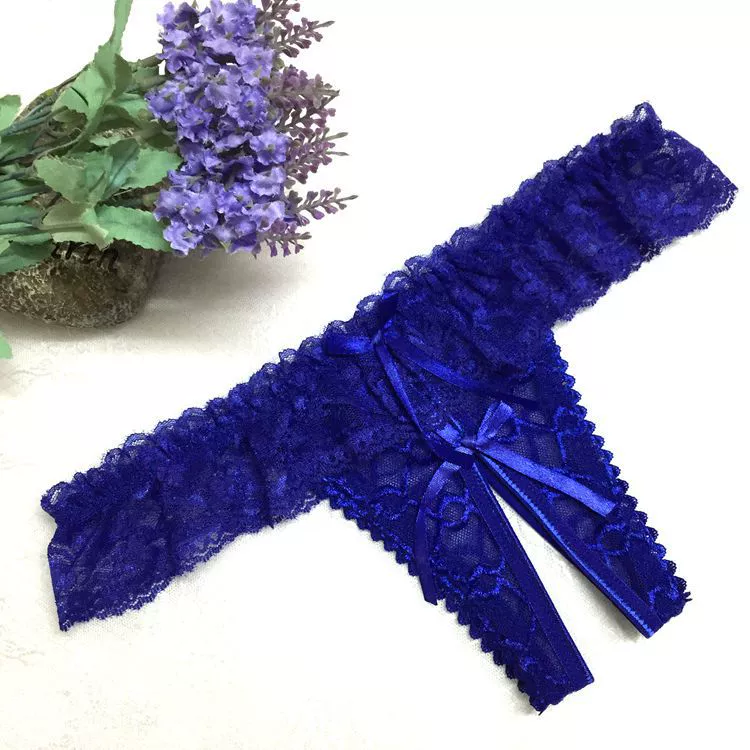 Оптовые Ladies Sexy Emotional Emotional Open Crotch Pants Hollow Transparent European and American Through Pants Open Lace Titanium Tanes 883