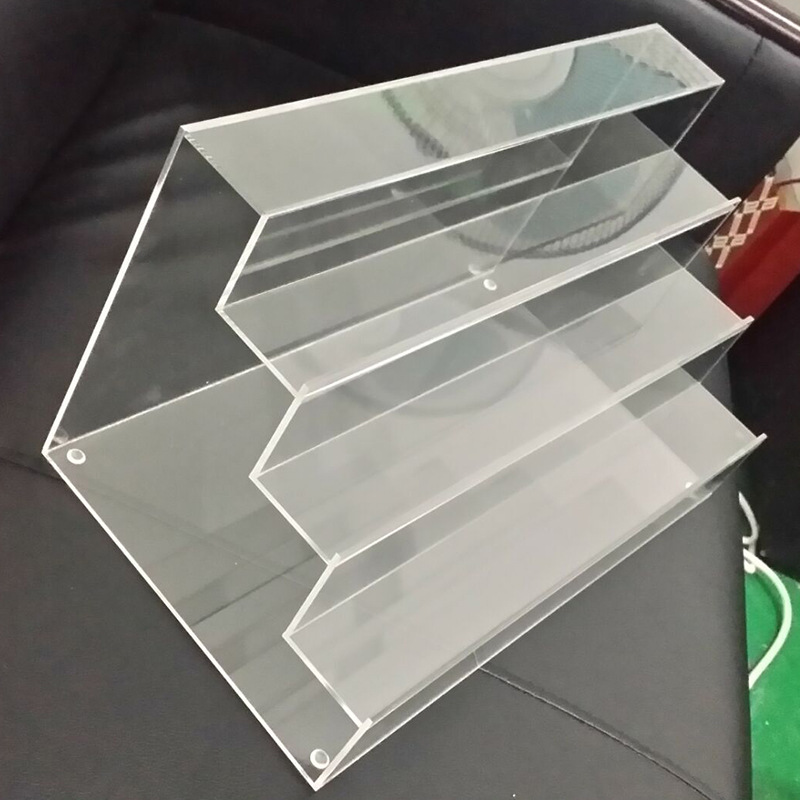 亚克力展示架定做 有机玻璃制品热弯透明化妆品展示架定制批发