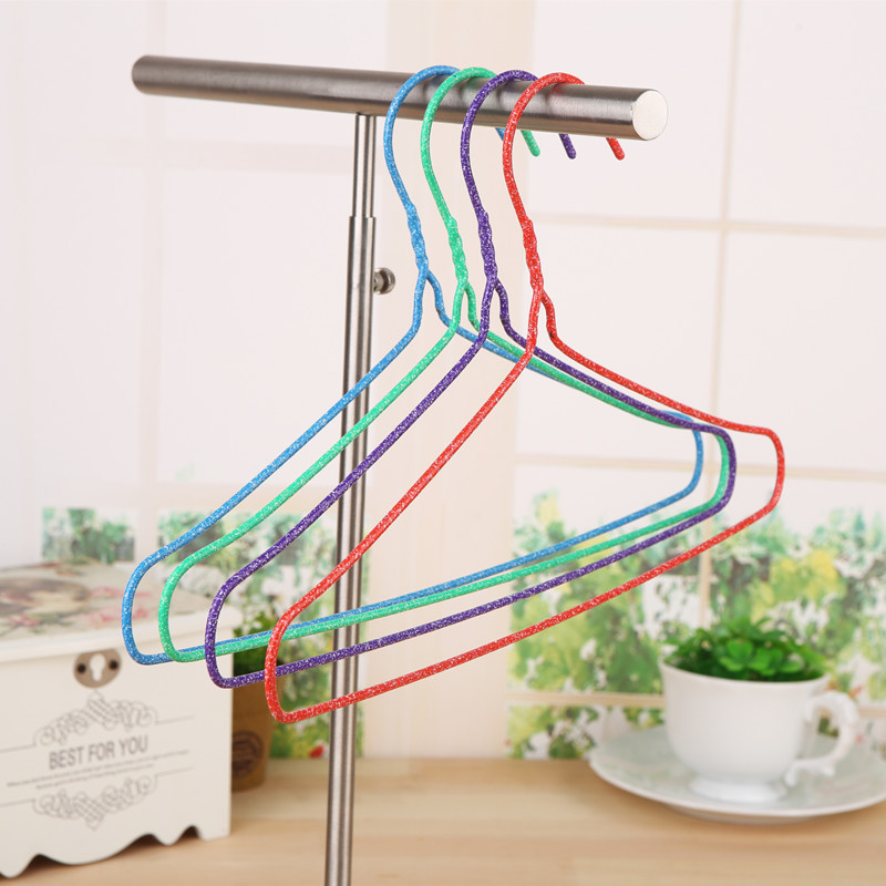 Percha de ropa para niños percha de ropa para bebés engrosada percha de ropa de tamaño pequeño/estante Alambre de hierro plástico recubierto de percha de ropa fábrica al por mayor