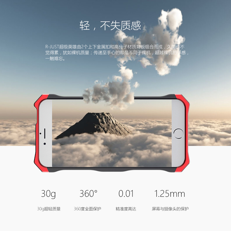 R-Just Avengers Superhero Aluminum Metal Case Cover with Shockproof Hard PC for Apple iPhone SE/5S/5