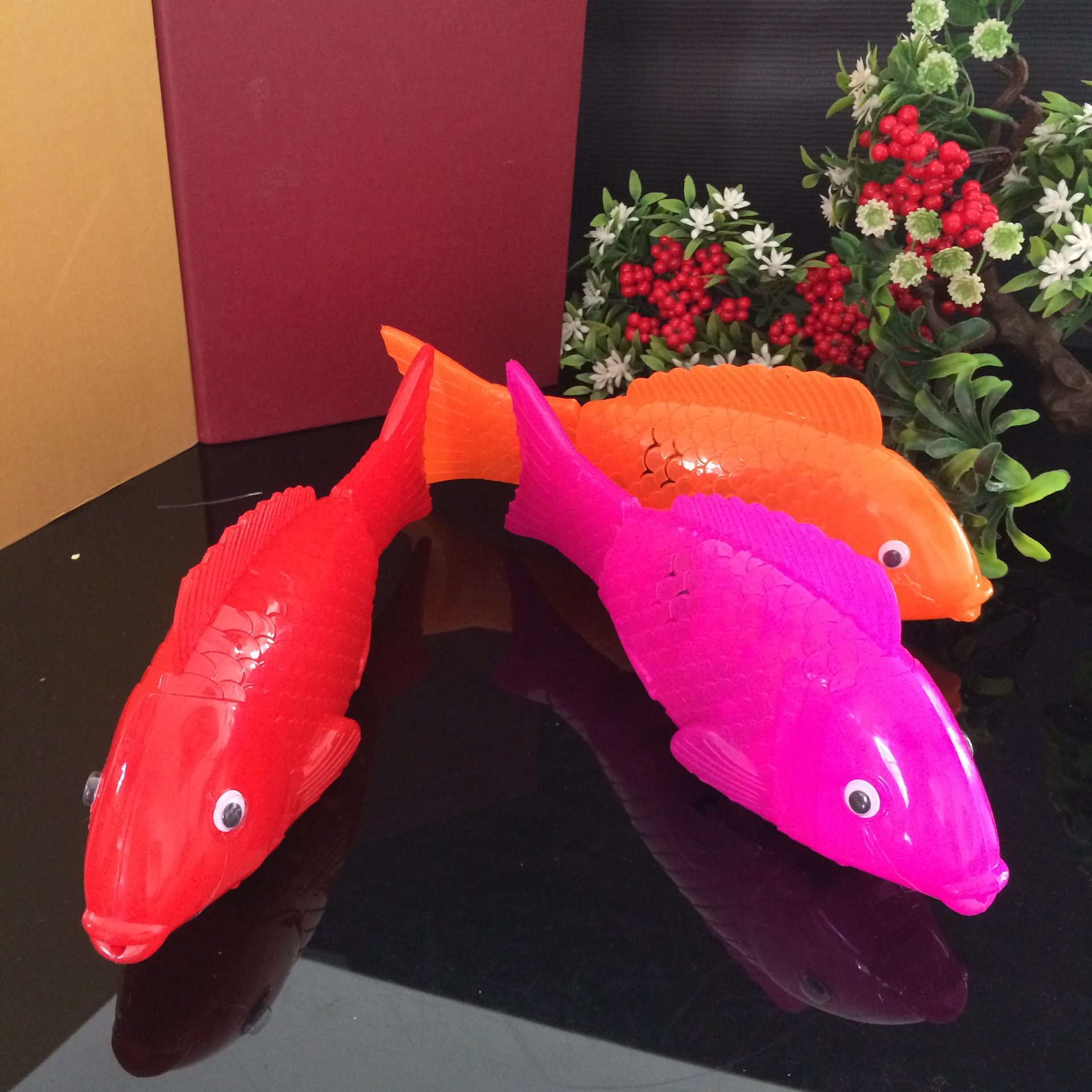 Three Lamp Electric Radiant Electric Electric Fish Fish Fish Stall Swing Music Flash Night