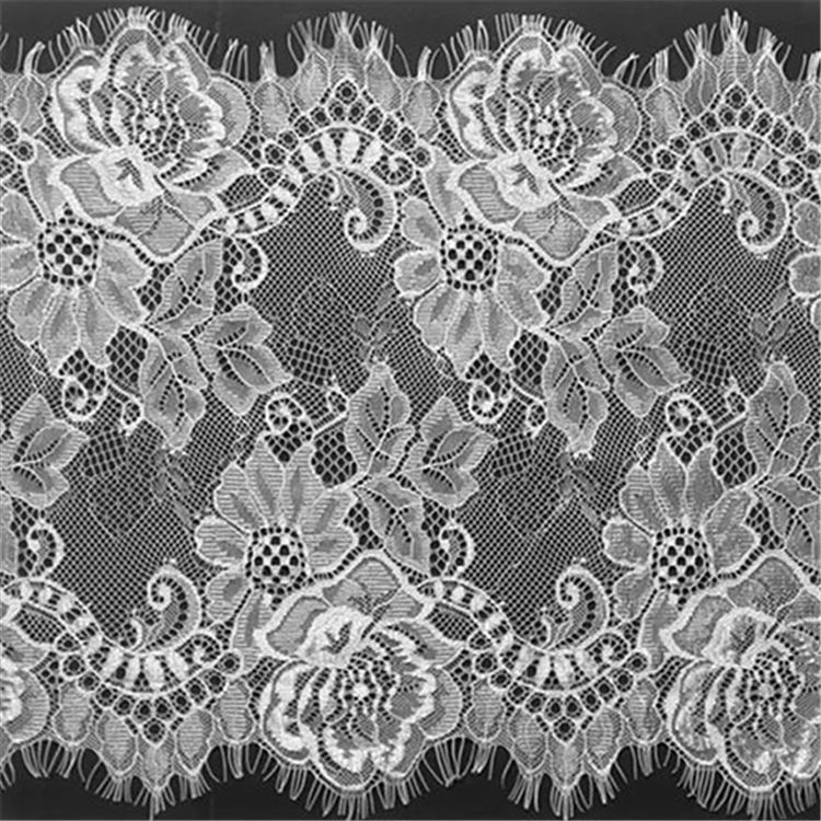 厂家直销睫毛蕾丝花边新款蕾丝黑白两色服装服饰锦纶蕾丝现货批发