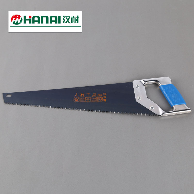 汉耐450铁把手锯木工锯 园林伐木锯家用钢锯 铁把手板锯