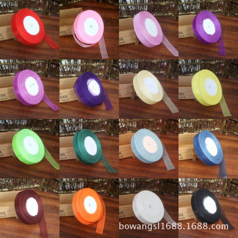 2,5 cm cinta de nieve al por mayor regalo flor hornear decoración cinta hecha a mano DIY cinta decoración de la boda multicolor