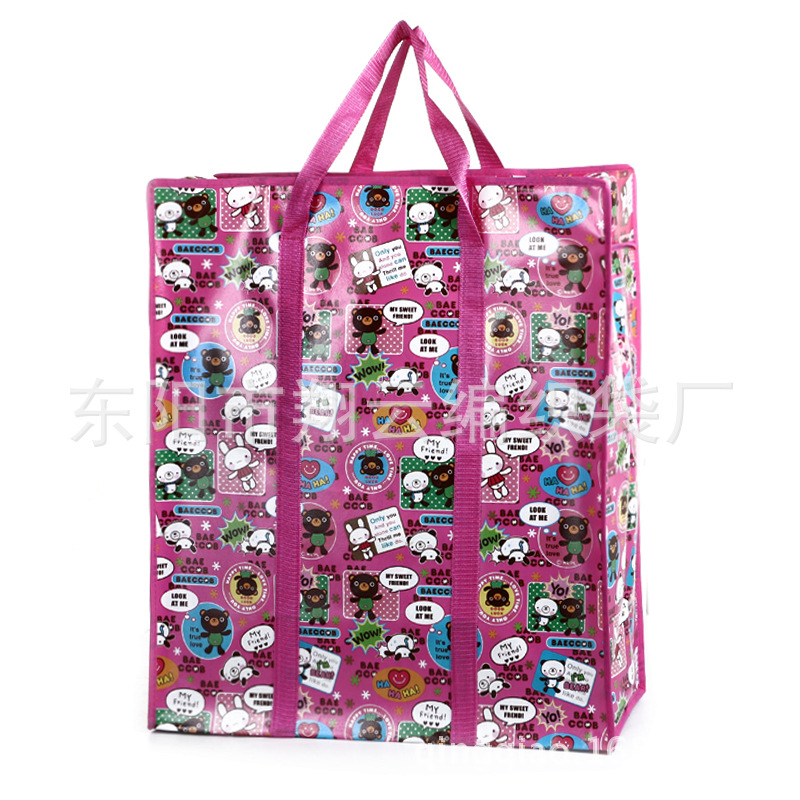 彩色卡通覆膜手提PP无纺布购物袋可循环使用