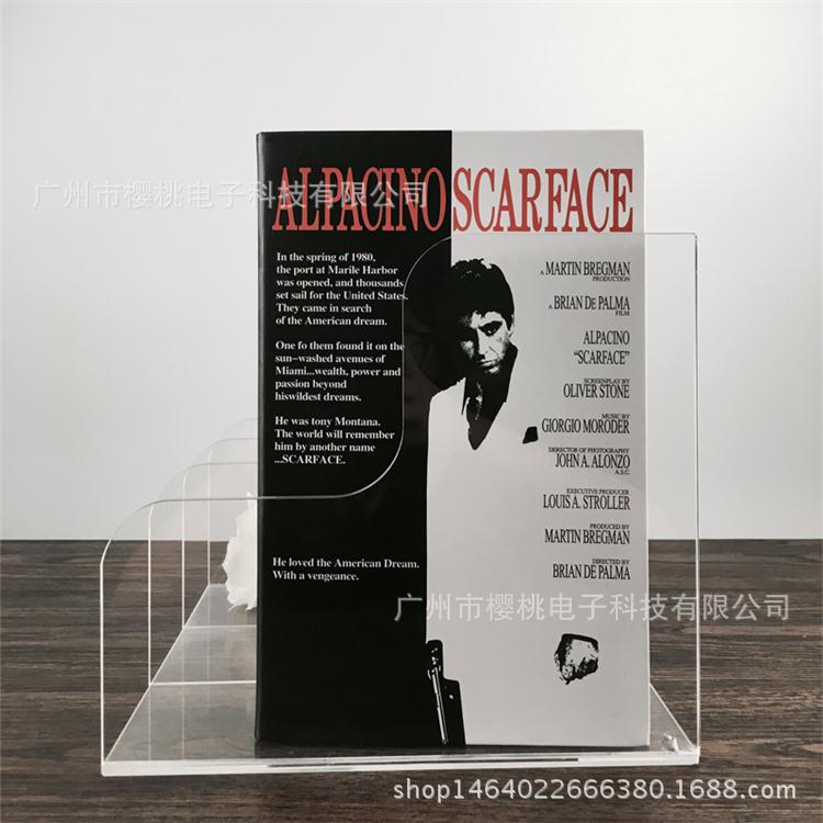 高档亚克力文件夹收纳盒透明资料夹三格书架超大容量办公文件夹