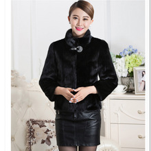 新款特价整皮水貂仿皮草外套短款 貂皮大衣整貂女装韩版显瘦