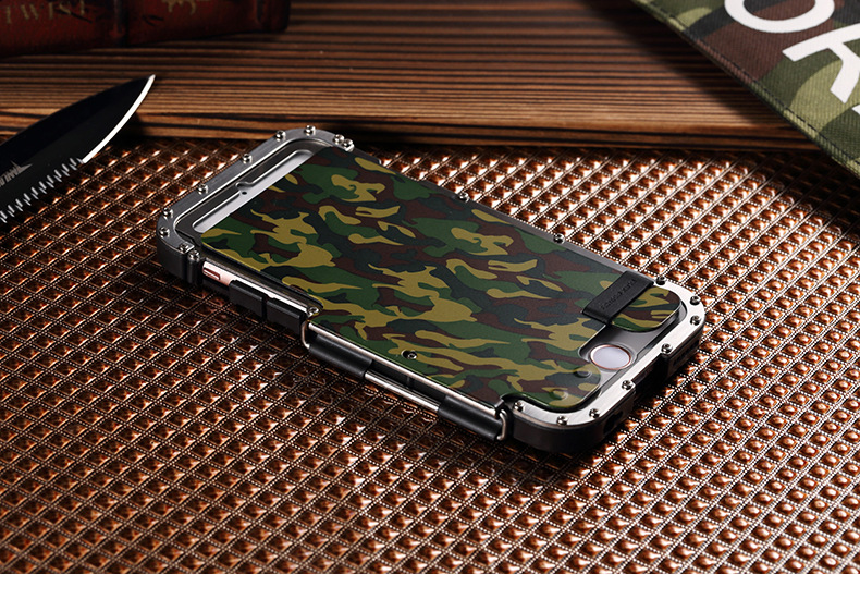 Armor King Iron Man Luxury Shockproof Stainless Steel Aluminum Metal Flip Case Cover for Apple iPhone 6S Plus/6 Plus & iPhone 6