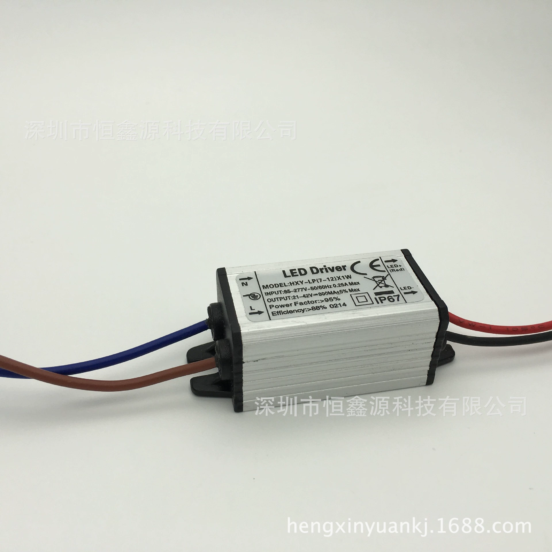 LED водостойкий источник питания, потолочный светильник, 1W