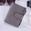 Retro matte short wallet with zipper, Korean style