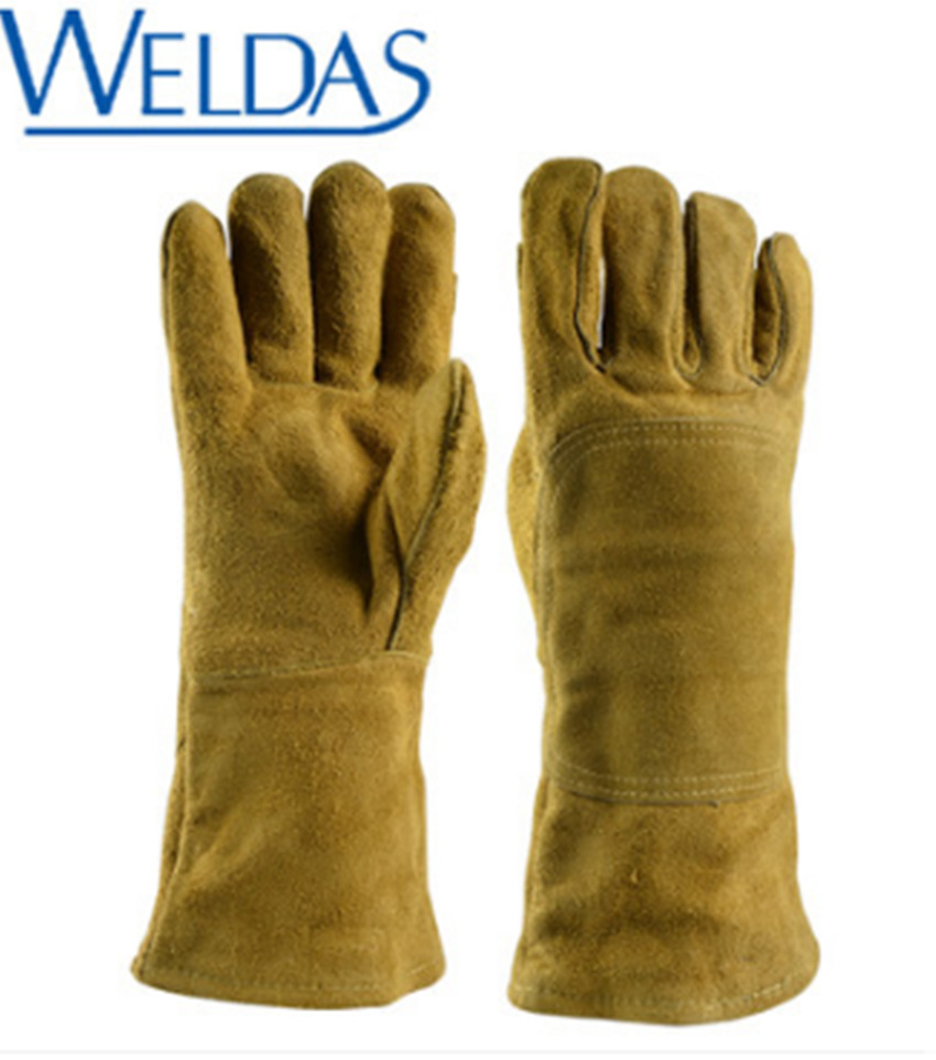 威特仕10-2118实惠烧焊手套烧焊防护手套牛二层电焊气焊手套