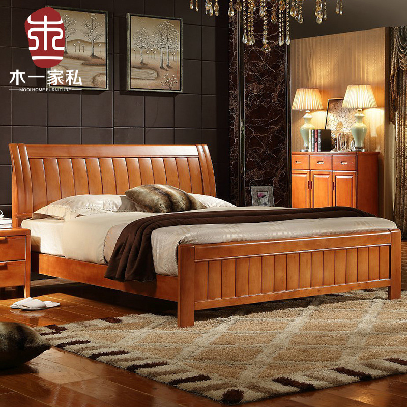 工程單宿舍酒店客房出租房實木床橡膠木實木家具南康家具工廠批發