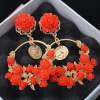 Summer earrings, 2018, flowered, wholesale