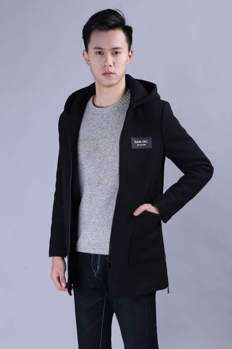 羊绒大衣_新秋冬男士双面羊绒男中长修身手工