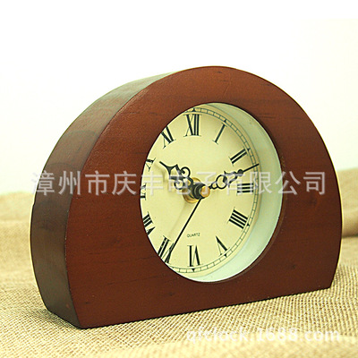 solid wood woodiness Mute originality Small table clocks and watches Countryside literature Like a breath of fresh air Simplicity wood Desk Clock Clock