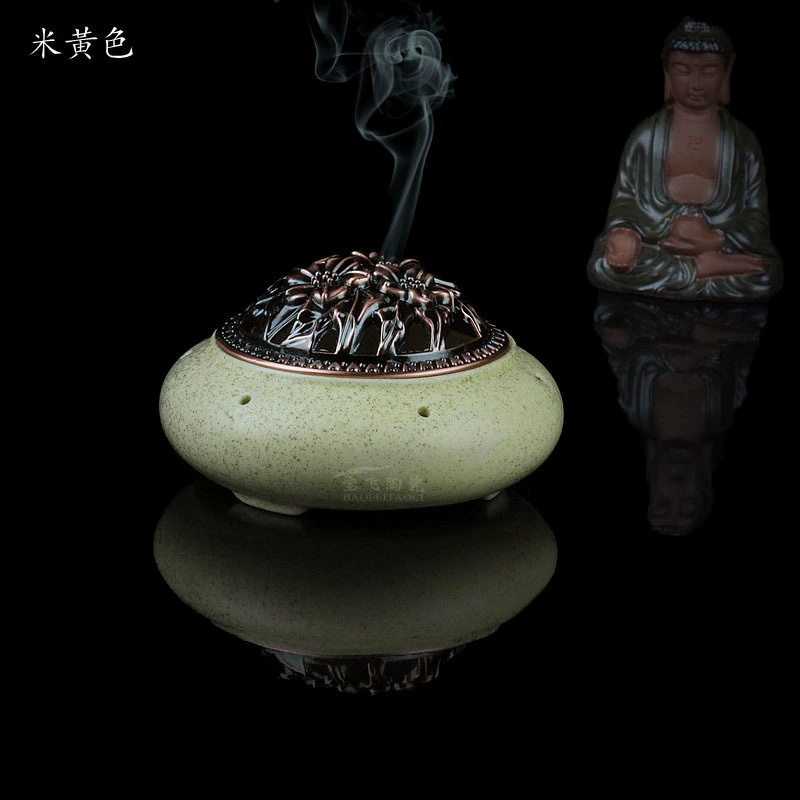 Аромалампа/курильница, медного цвета, сандаловое дерево