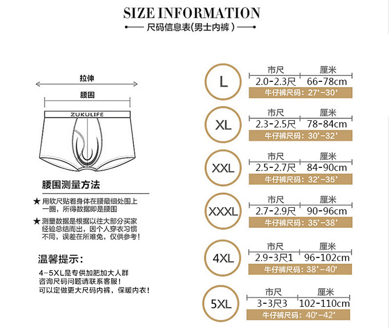 尺码表5XL、