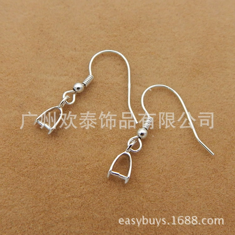 Accessories, earrings, accessory, platinum glossy lock, silver 925 sample, wholesale