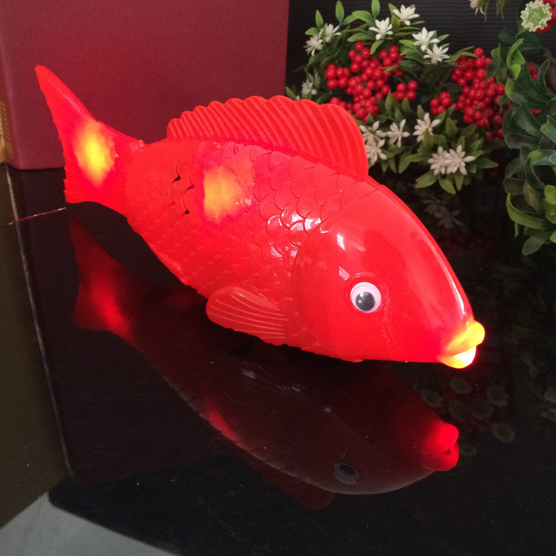 Three Lamp Electric Radiant Electric Electric Fish Fish Fish Stall Swing Music Flash Night
