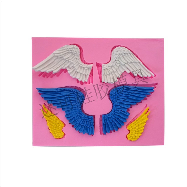 Alas decoración de la torta de fondant pastel molde de silicona DIY herramientas para hornear pastel de fondant mol