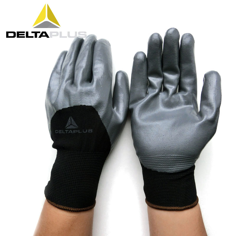 代尔塔201716 丁腈涂层精细操作手套 掌背透气舒适耐磨劳保手套