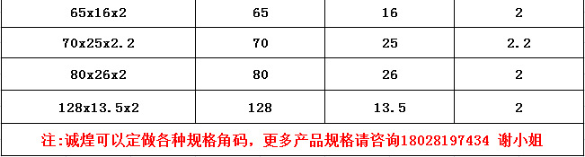 平面角码规格 (2)