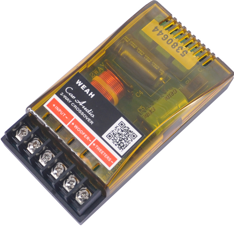 Divisor de frecuencia de audio del coche alta y baja bidireccional HiFi altavoz de alta fidelidad modificado Crossov Dispositivo de pantalla dividida