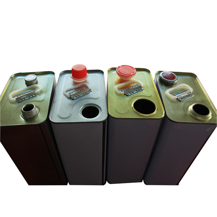 0.25L-4L涂白胶水油漆化工溶剂方罐 多种盖子可选马口铁方听