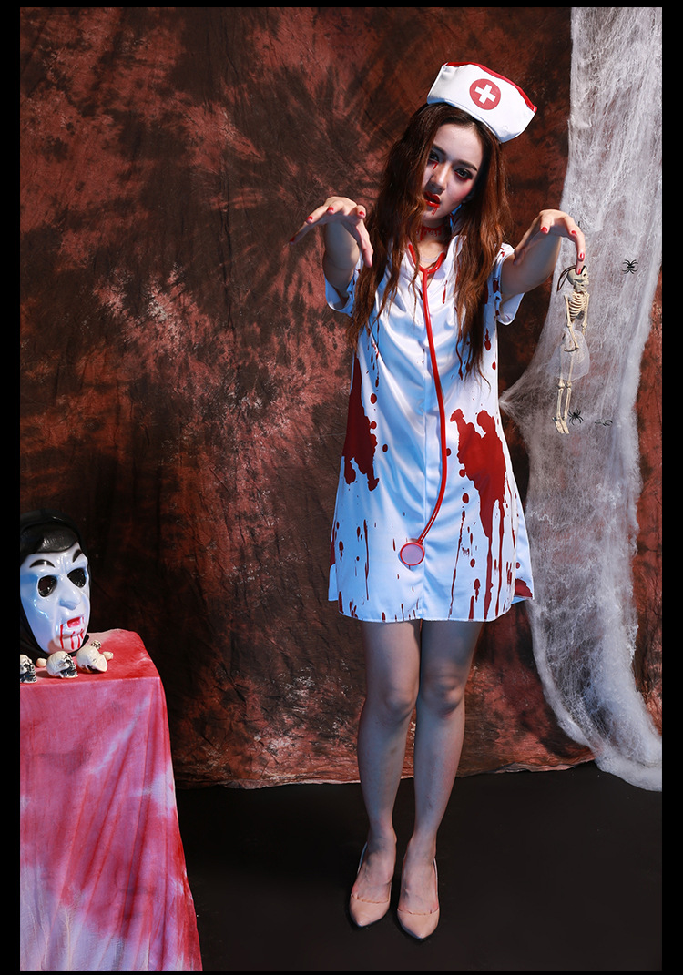 Halloween Cosplay Horror Nurse Costume Female Nurse Clothing Halloween