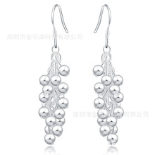 时尚韩版速卖通流行首饰批发银饰淘宝热销葡萄光珠耳环一件代发