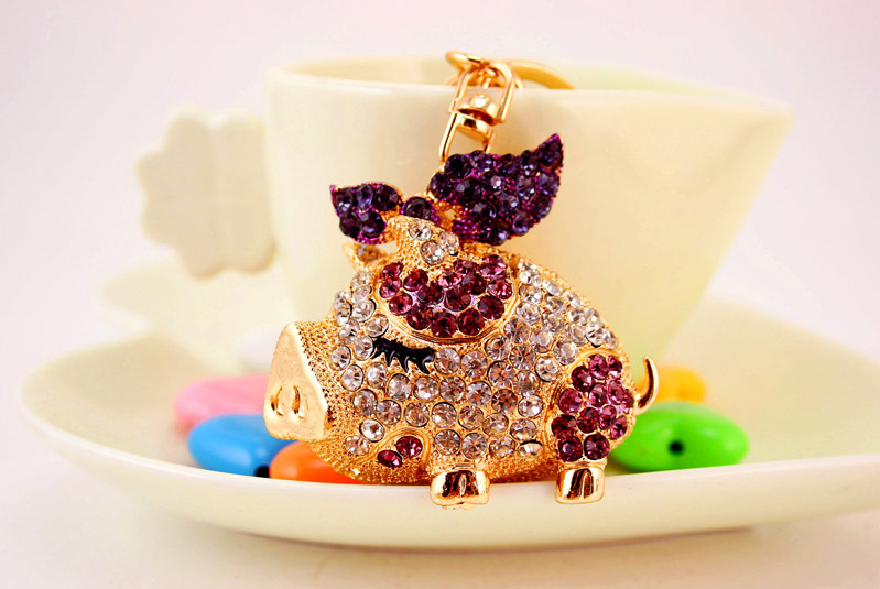 60g Weight Diamond Inlay Material Keychain Classification Alloy, Metal Material Animal, Car Pattern Unisex Gender Cute Style Coffee, Pink, Purple, Red, Blue Color Animal Car Keychain Alloy Metal Diamond Unisex Cute Keychain 10