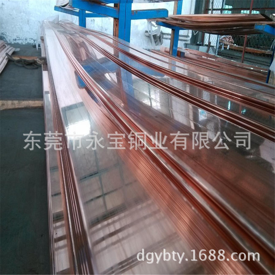 红铜排镀锡加工 环保T2紫铜扁条10*60 10*80mm 紫铜方棒定做加工