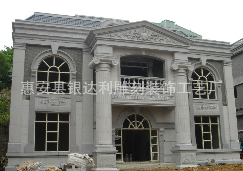 石材高档别墅外墙厂家批发建筑装饰花岗岩石外墙干挂白麻石芝麻白-阿里巴巴