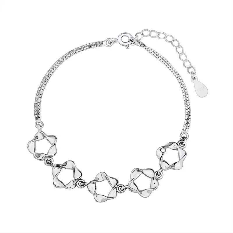 Bracelet, capacious accessory, silver 925 sample, Korean style