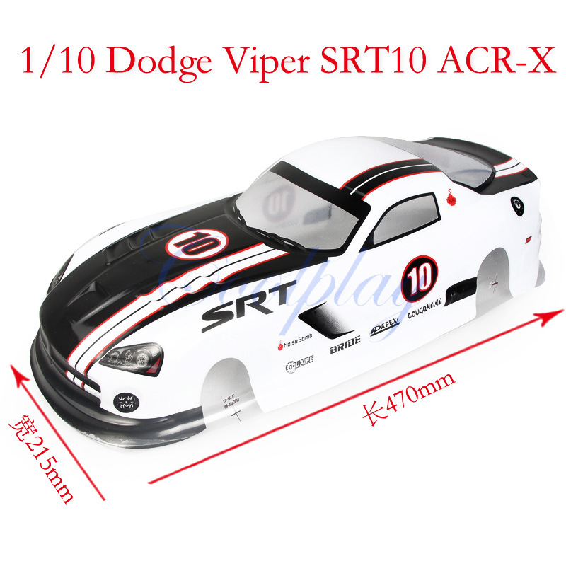 遥控平跑赛车1/10 PVC丝印车壳 SRT10车壳  215*470MM