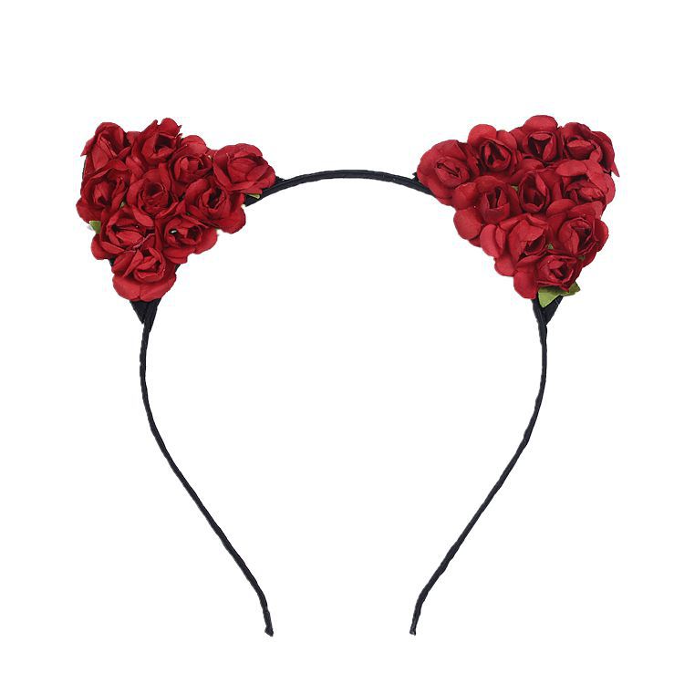 纸花猫耳朵红色