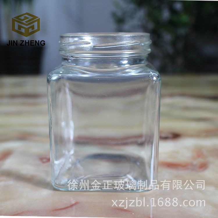 四楞长方体密封型玻璃罐玻璃瓶量大从优批发销售