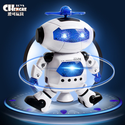 Nhảy múa robot đồ chơi thông minh của trẻ em Dancing robot của mặt trời xoay đèn âm nhạc 444-2